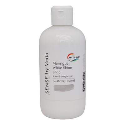 SENSE by Veda Akrylfärg 250 ml - Meringue White Shine #002