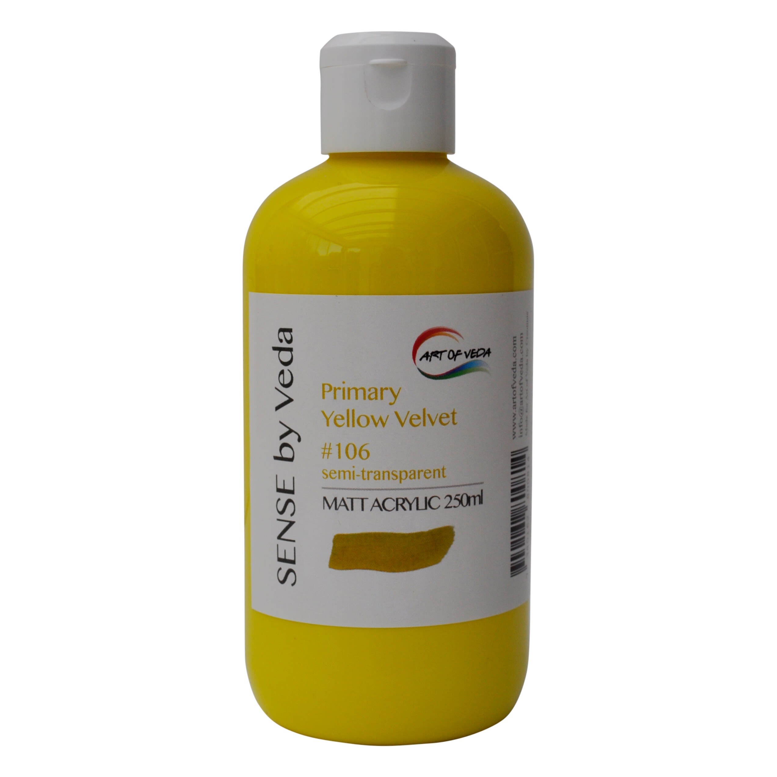 SENSE by Veda Akrylfärg 250 ml - Primary Yellow Velvet #106