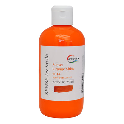 SENSE by Veda Akrylfärg 250 ml - Sunset Orange Shine #014