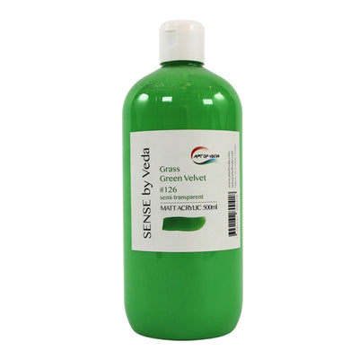 SENSE by Veda Akrylfärg 500ml - Grass Green Velvet #126