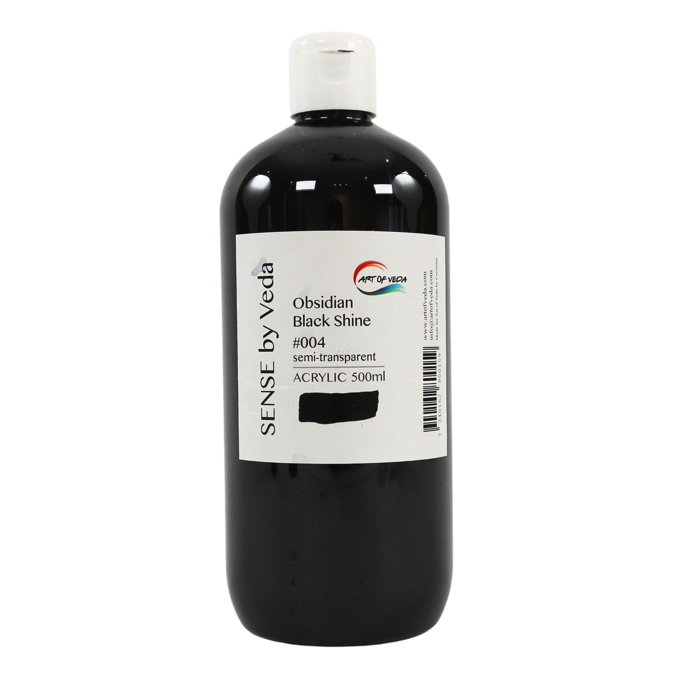 SENSE by Veda Akrylfärg 500ml - Obsidian Black Shine #004