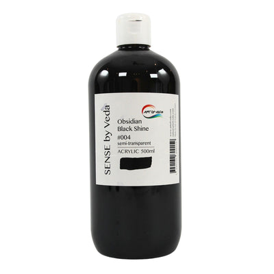 SENSE by Veda Akrylfärg 500ml - Obsidian Black Shine #004
