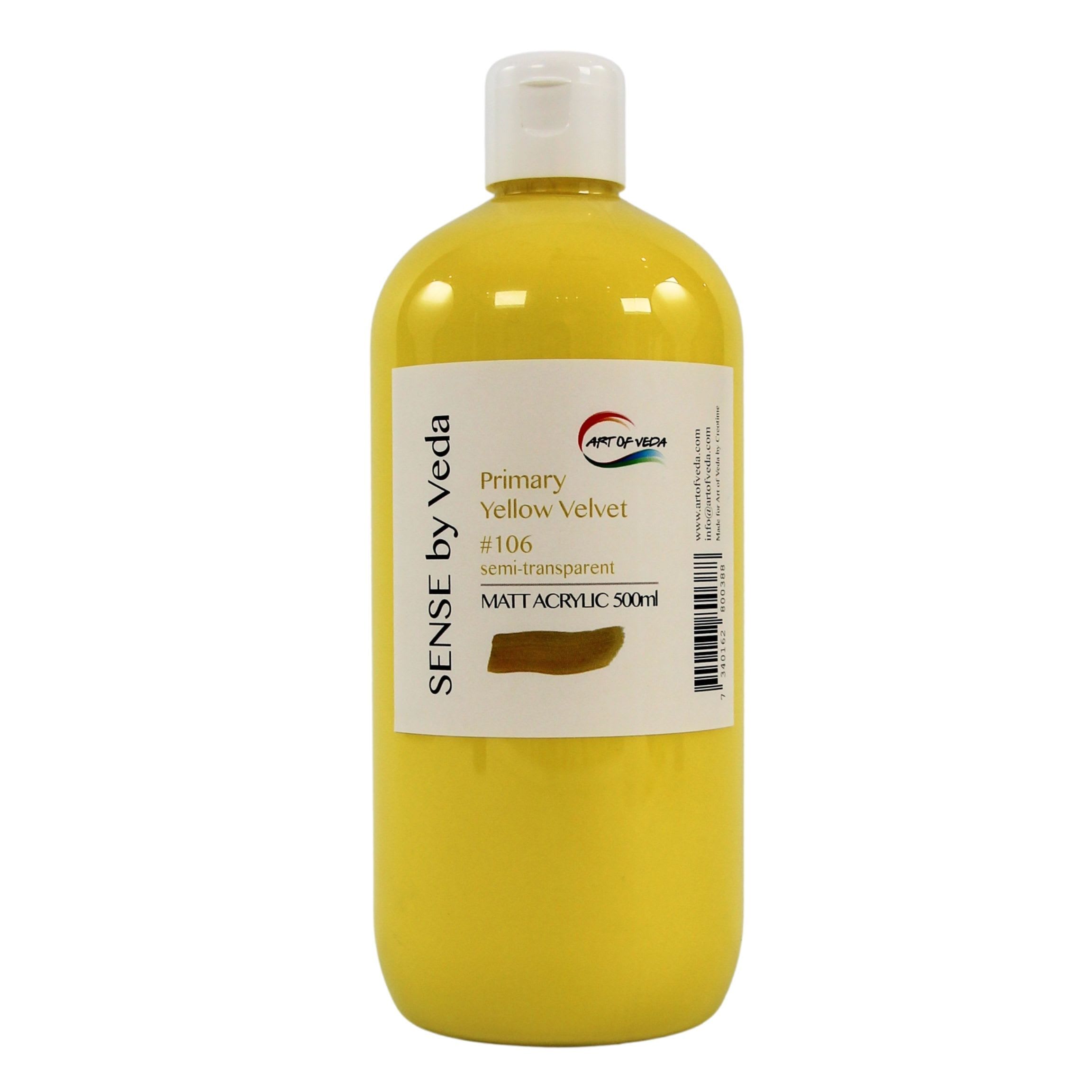 SENSE by Veda Akrylfärg 500ml - Primary Yellow Velvet #106