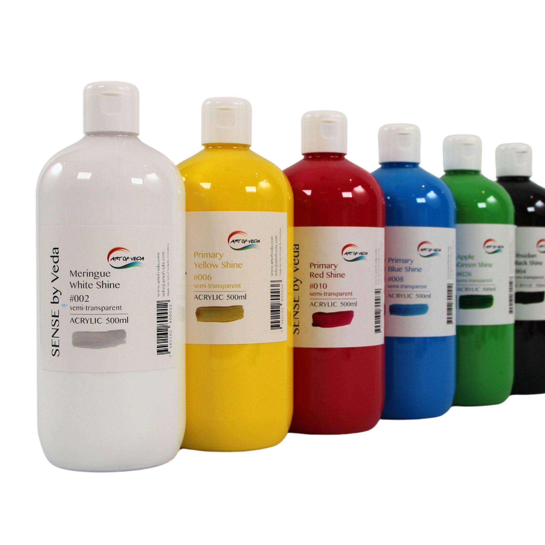 SENSE by Veda Akrylfärgset - 500 ml - Basfärger - 5 st