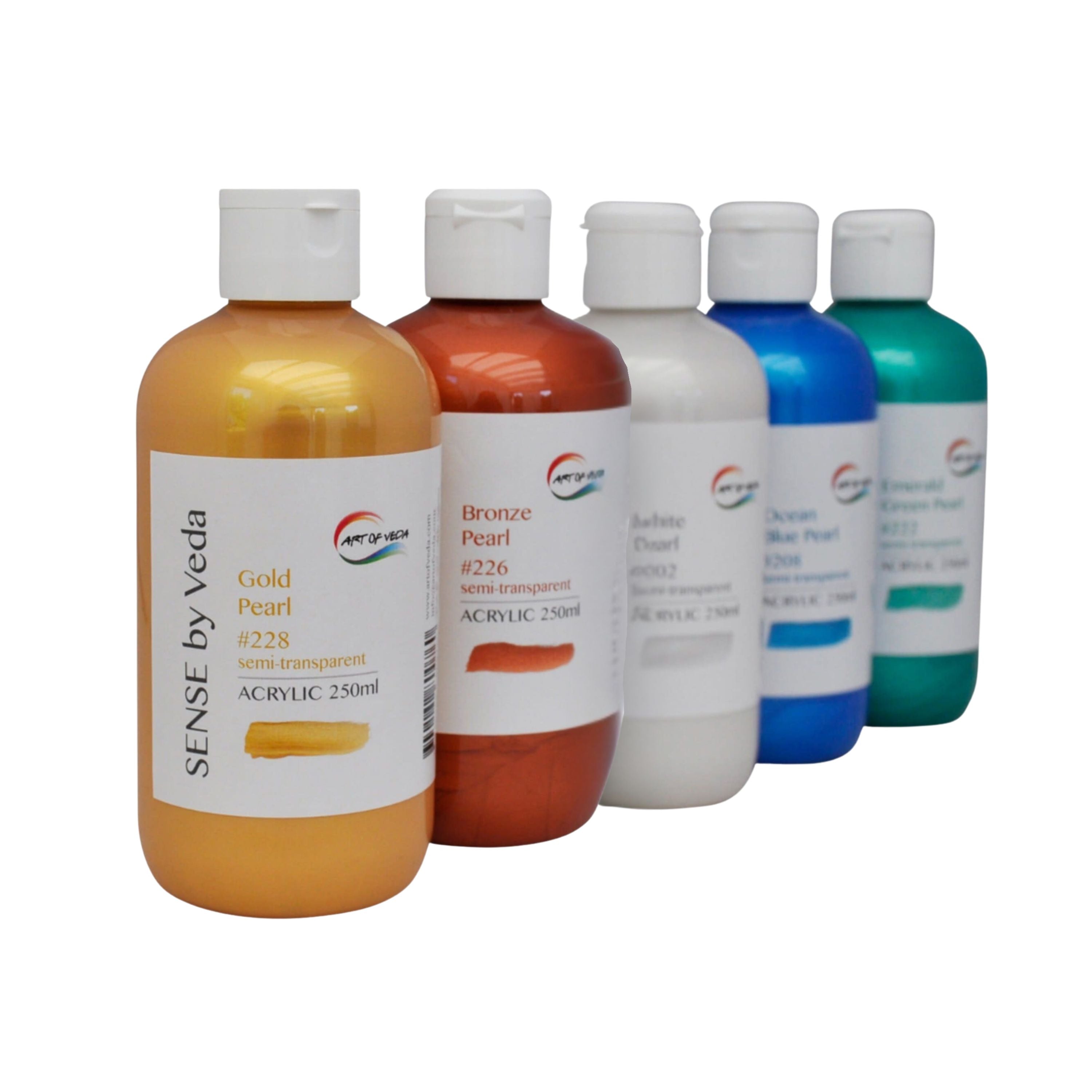 SENSE by Veda Akrylfärgset - Pearl - 5 x 250 ml