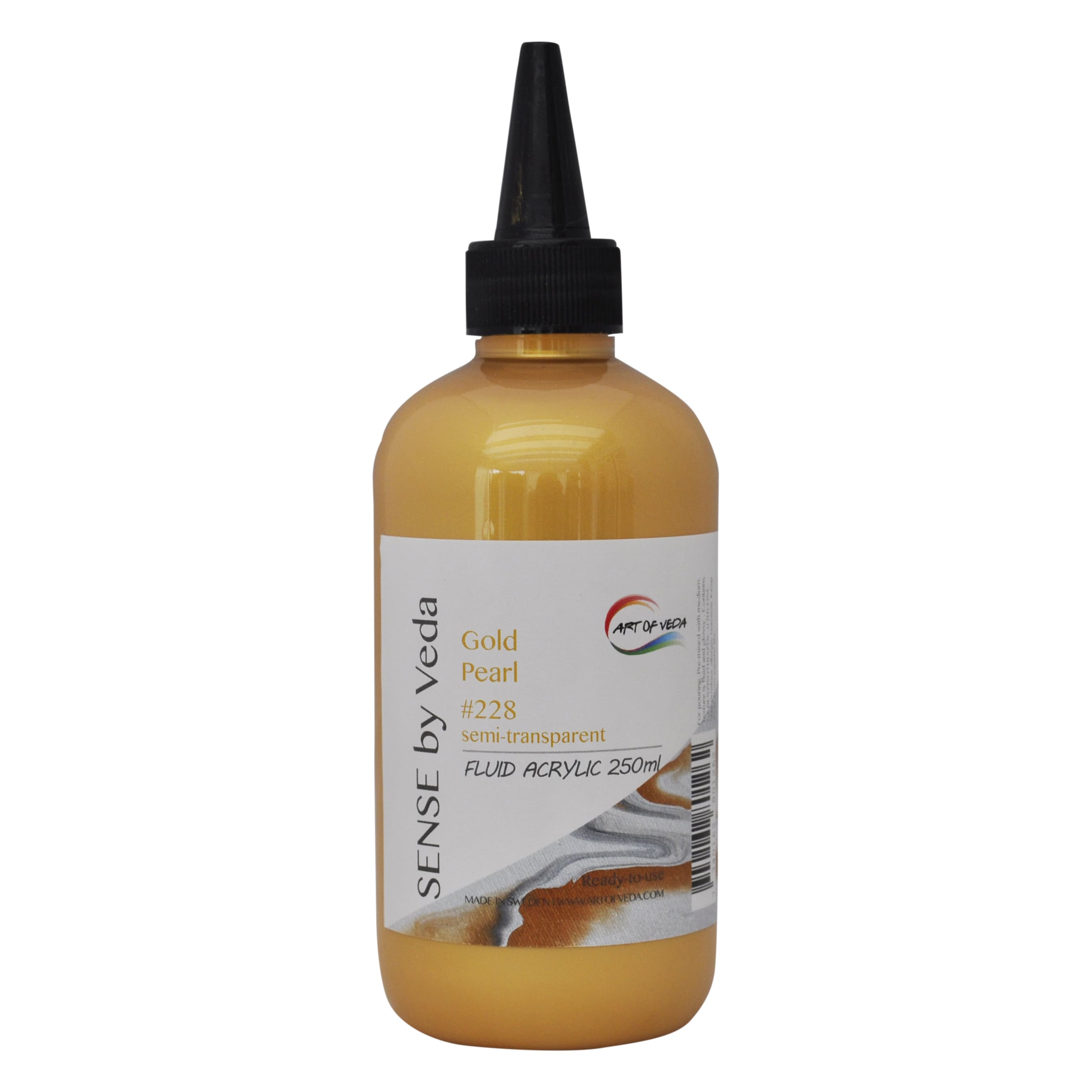 SENSE by Veda FLUID akrylfärg 250ml - Gold Pearl #228