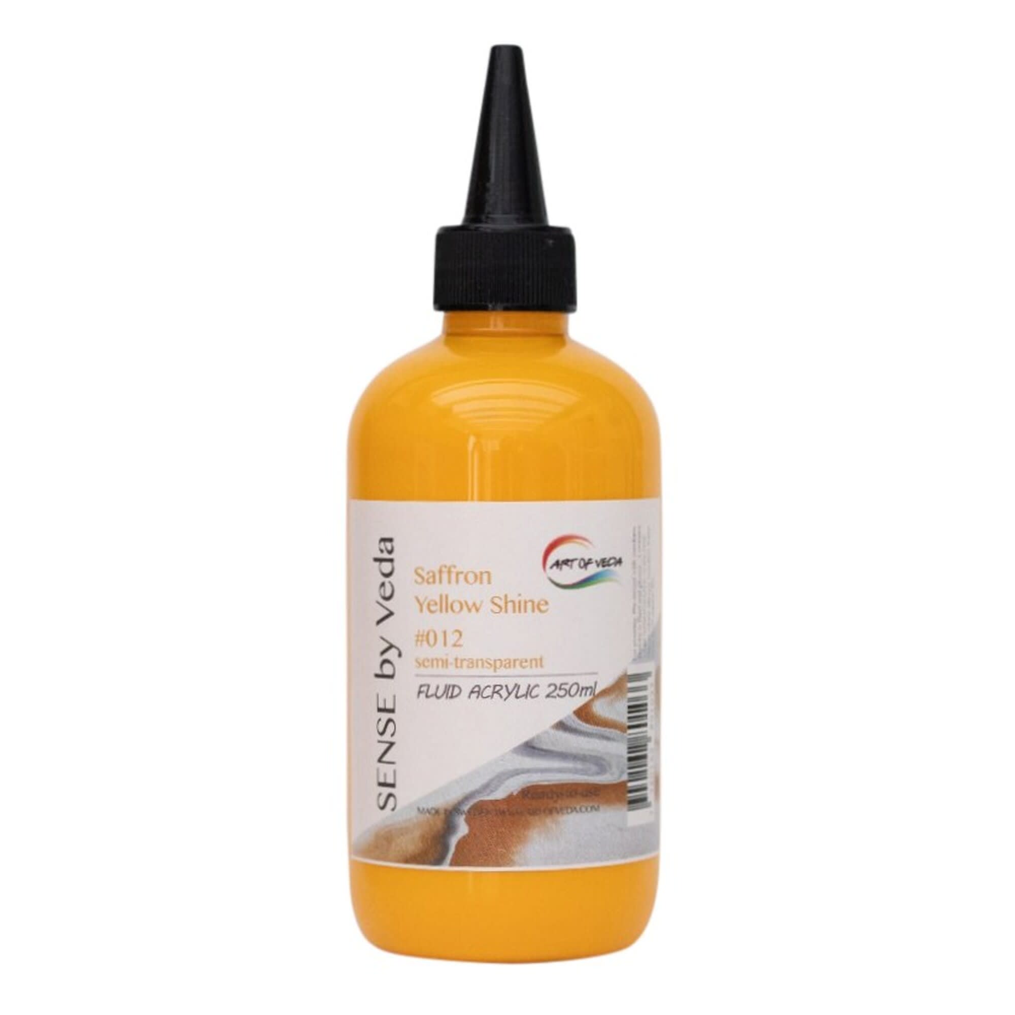 SENSE by Veda FLUID akrylfärg 250ml - Saffron Yellow Shine #012