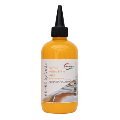 SENSE by Veda FLUID akrylfärg 250ml - Saffron Yellow Shine #012